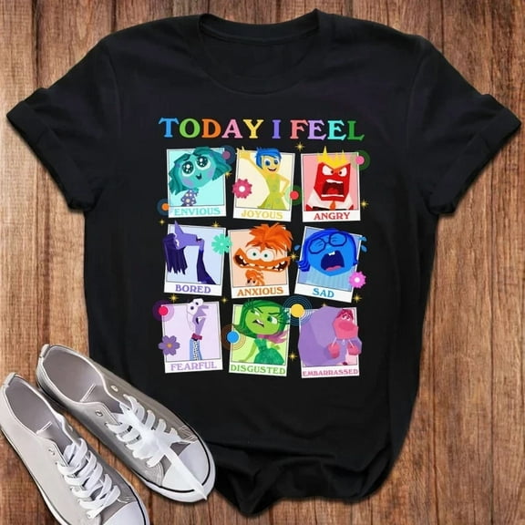 RARE Today I Feel Graphic Tee, Emotional Movie Unisex T-Shirt, Emotional Characters G