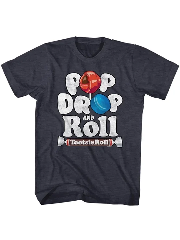RARE Tootsie Roll Pop Drop Roll T Shirt Candy Navy Heather SM - 5XL Merch