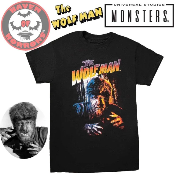 RARE Universal Monsters The Wolf Man in Color T-Shirt