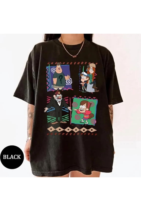 RARE Vintage 90s Gravity Falls T-Shirt, Mabel Dipper Wendy Soos Tee, Grunkle Stan Shi