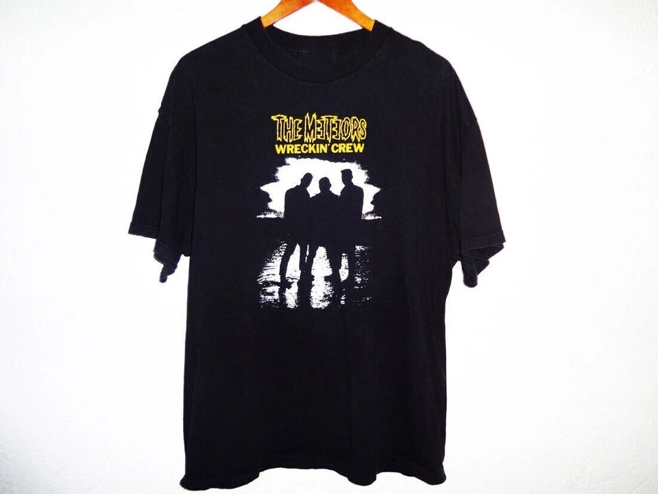 RARE Vintage 90s The Meteors Wrecking Crew Psychobilly Band Black All ...