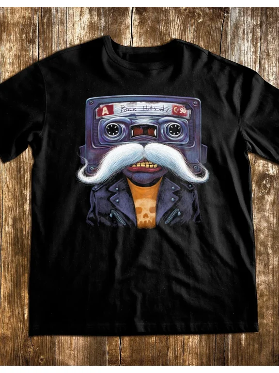 RARE Vintage Cassette Tape Unisex Tshirt 80's Style Clothing Rocker Tee