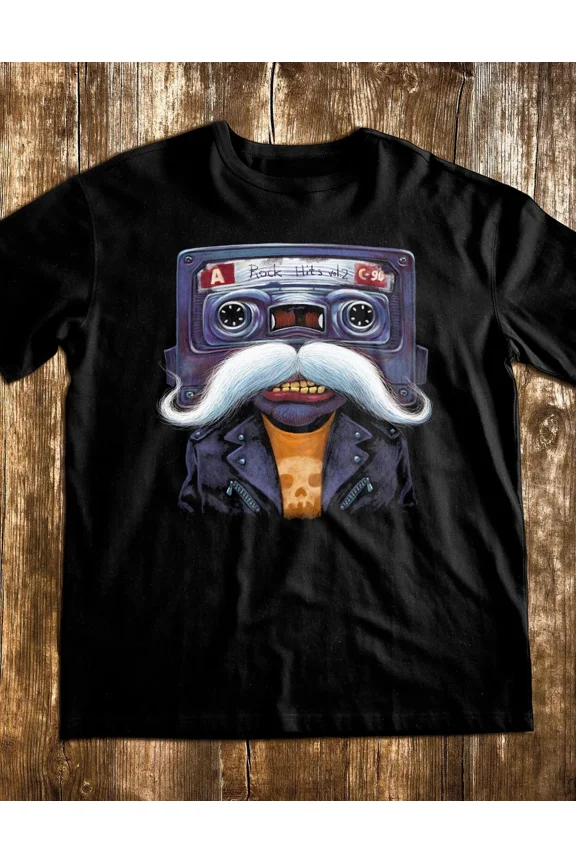 RARE Vintage Cassette Tape Unisex Tshirt 80's Style Clothing Rocker Tee