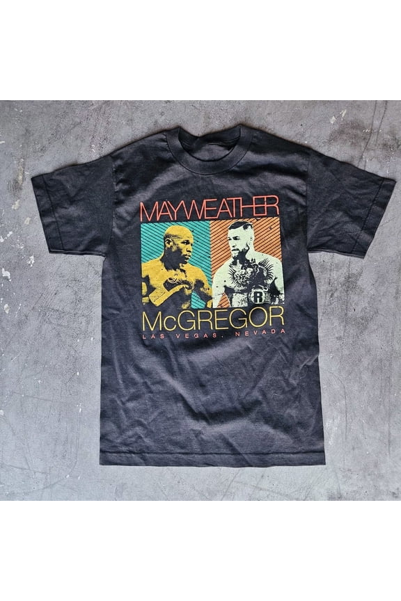 RARE Vintage Floyd Mayweather Vs Connor McGregor Fight Boxing Tee Shirt 2HRC11