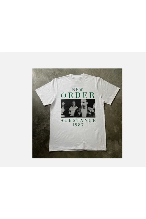 RARE Vintage New Order Substance 1987 Short Sleeve White All Size Unisex Shirt