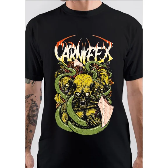 RARE Vtg Carnifex Band Short Sleeve Black All Size T Shirt For Men BL407