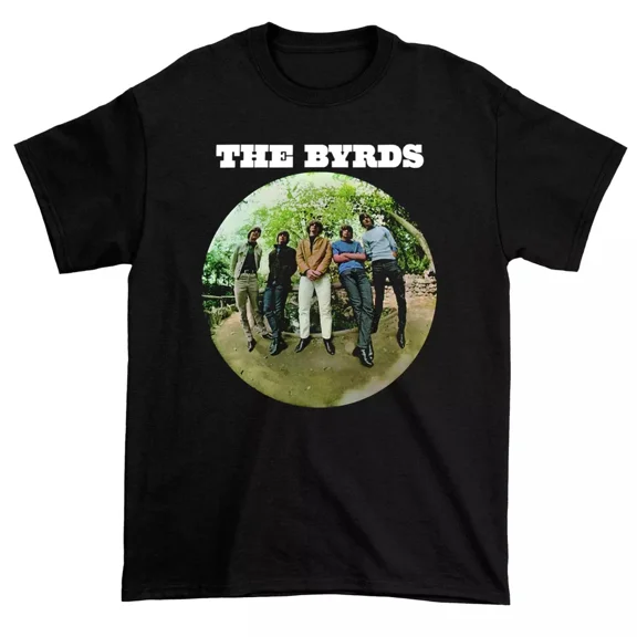 RARE Vtg The Byrd Band Short Sleeve Cotton Black Full Size Unisex Shirt BL345