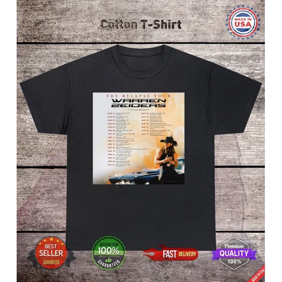 RARE Warren Zeiders THE RELAPSE TOUR T Shirt Size S-5XL ET1317