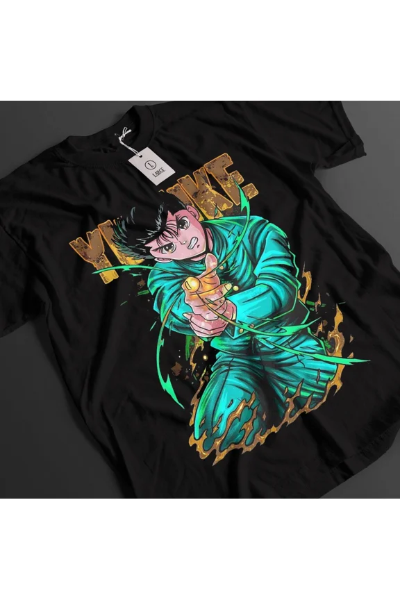 RARE Yu Yu Hakusho Shirt Yusuke Tshirt Hiei T-Shirt Yoko Kurama Top Anime Unisex Tee