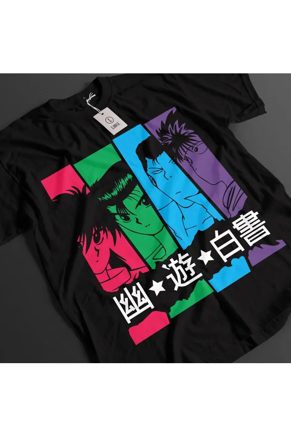 RARE Yu Yu Hakusho Shirt Yusuke Tshirt Hiei T-Shirt Yoko Kurama Top Anime Unisex Tee
