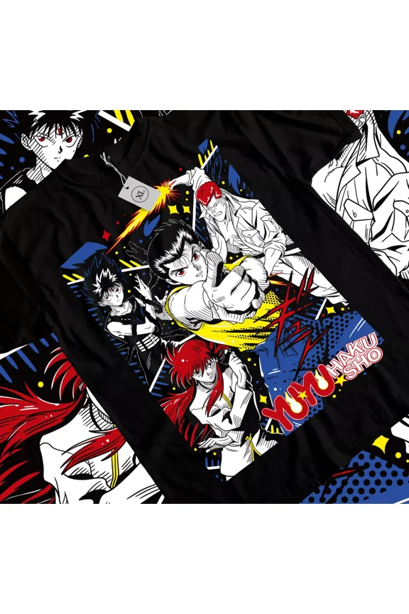 RARE Yu Yu Hakusho T-shirt,Yusuke,Hiel,Kuwabara And Kurama Anime T-shirt XS - 5XL