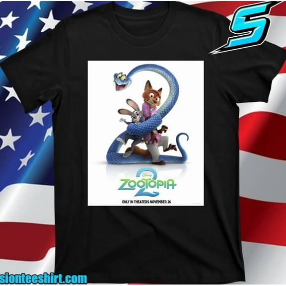 RARE Zootopia 2 Only In Theaters November 26 T-Shirt Size S-5Xl