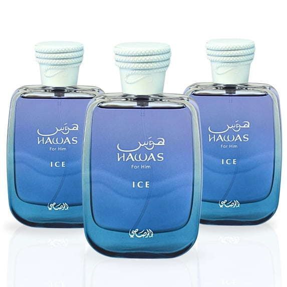 RASASI Hawas Ice for Men EDP 100ML (3.4 OZ) (PACK OF 3)