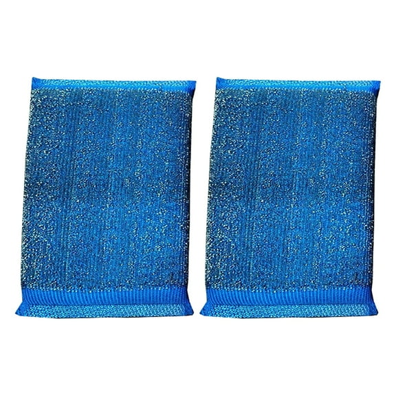 RASTAN Scrub Brush, Non-Scratch Wire Dishwashing Cloths - Heavy-Duty Scrubbing Pads for Pots, Pans & Sinks - No Residue & Durable, Dishwashing Tool, Blue