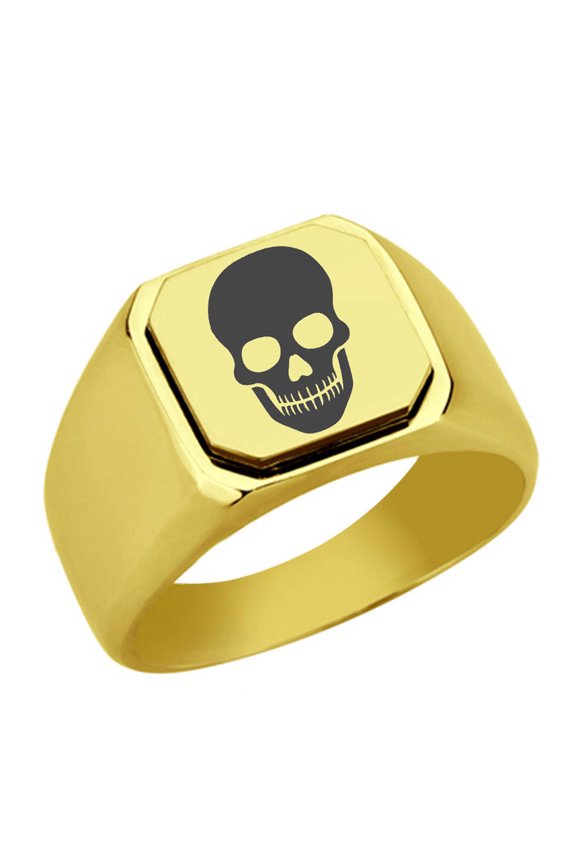 Death Skull Head Stainless Steel Signet Ring