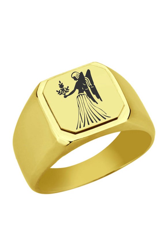 Virgo Stainless Steel Signet Ring