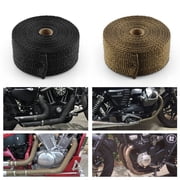RASTP 10M Titanium Hight Heat Exhaust Wrap Shield Blanket Header Thermal Turbo Tape Roll Black CR1007