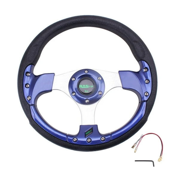RASTP 13" 320mm Universal Blue Drifting Racing Lightweight Sport Steering Wheel STW018