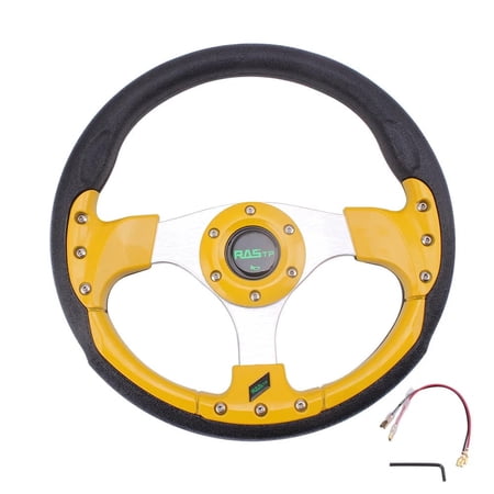 RASTP 13" 320mm Universal Gold Light weight Drifting Racing Sport Steering Wheel with Horn STW018
