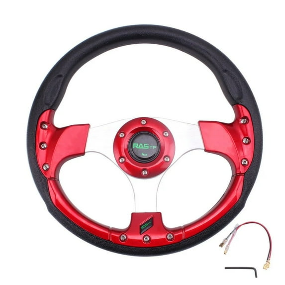 RASTP 13" 320mm Universal Red Drifting Racing Lightweight 13" 320mm Sport Steering Wheel STW018