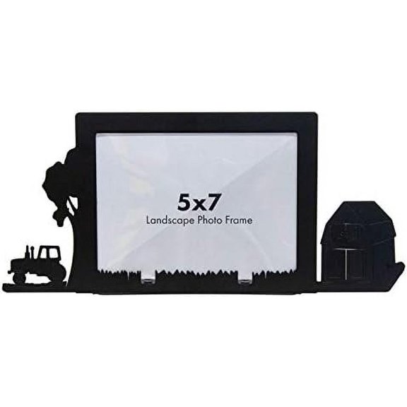 Farm Site Tractor & Barn 5X7 Horizontal Picture Frame