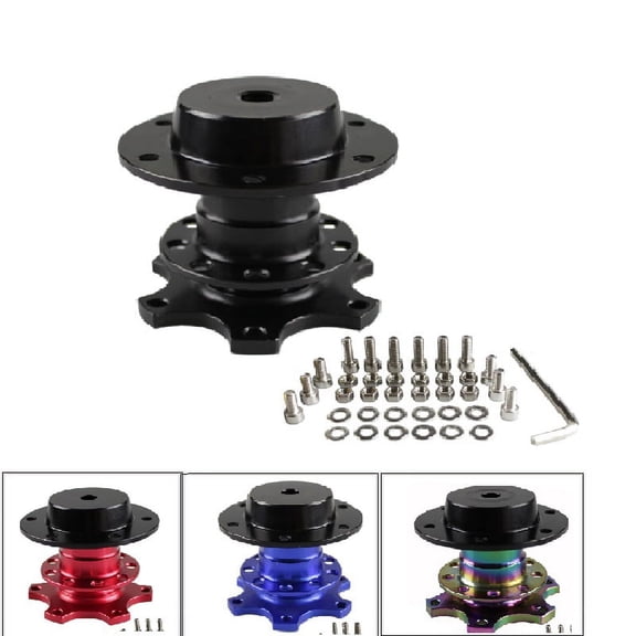 RASTP Black Racing Steering Wheel Quick Release Adapter Boss Kit Snap off Hub Aluminum QR001
