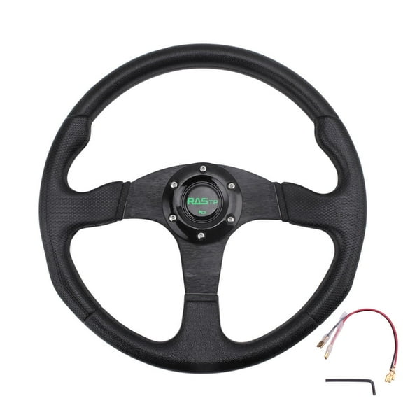 RASTP Red 13" 340mm Universal Drifting Racing Steering Wheel Aluminum Red 6 Bolt STW017