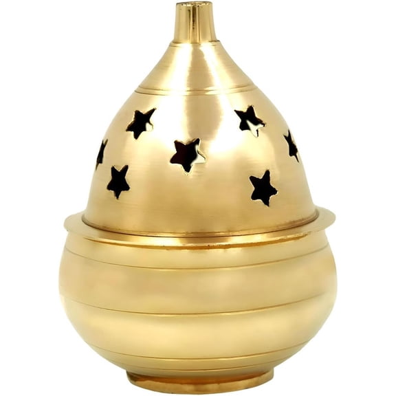 RATAN ENTERPRISES Brass Golden Traditional Akhand Brass Diya for Puja Room, Home, Office, Temple Decor Perfect Gift for Festival, and Diwali