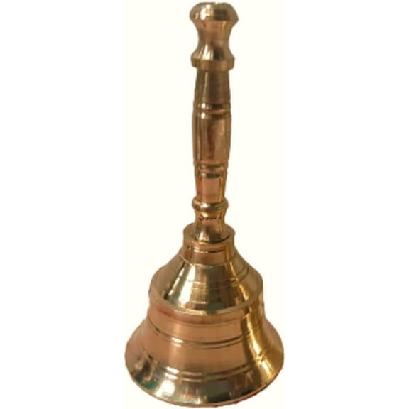 RATAN ENTERPRISES Pooja Golden Solid Brass Pooja Bell For Diwali Pooja/Poojan For Mandir