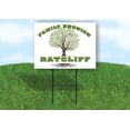 thumbnail image 1 of RATCLIFF FAMILY REUNION GR TREE 18 in x 24 in Yard Sign Road Sign with Stand, Double Sided, 1 of 5