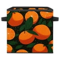 thumbnail image 1 of RATGDN Collapsible Fabric Cube Storage Bin with Double Handles for Living Room Bedroom Office Black - Orange Juice Fruit, 1 of 7