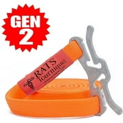 RATS GEN 2 Rapid Application Tourniquet System | Life Saving | Hemorrhage Kit | Emergency | First-Aid | Survival Orange, 1 Pack