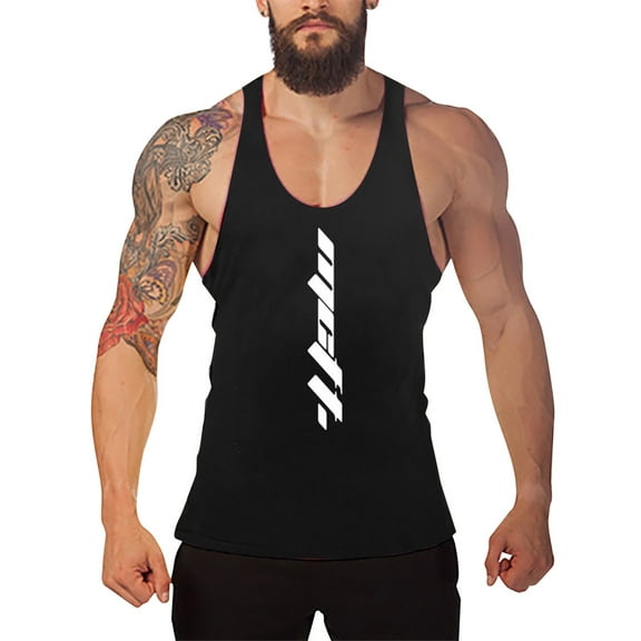 RATTOYY Basic Tanks For Men 2024 Summer sleeveless Shoulder Sports Fitness Gym Jogging Running Fitness Training Outdoor Basic Versatile Dailywear