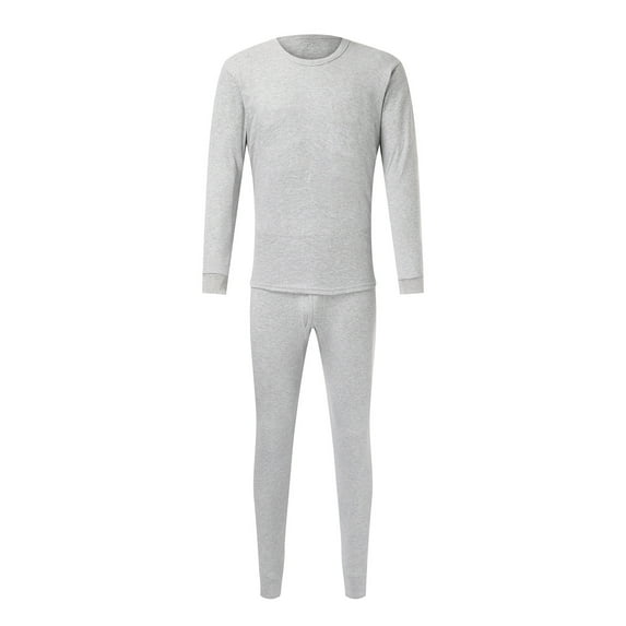 RATTOYY Casual Mens Two Piece Suits Simple Solid Color Thick Thermal Underwear Leggings Bottoms Shirt Sets Male Handsome Vintage Tracksuits Leisure Streetwear