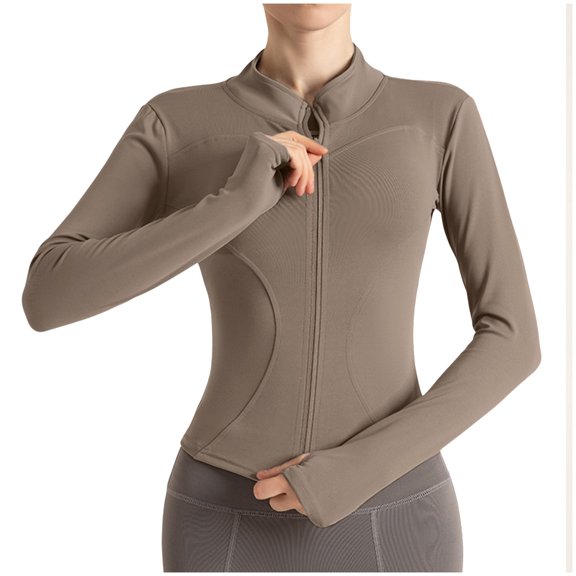 RATTOYY Casual Women Jackets Yoga Activewear Zip Front Sports Tops Long Sleeve Sports Cropped Coat Tops Female Trendy Versatile Classic Jackets