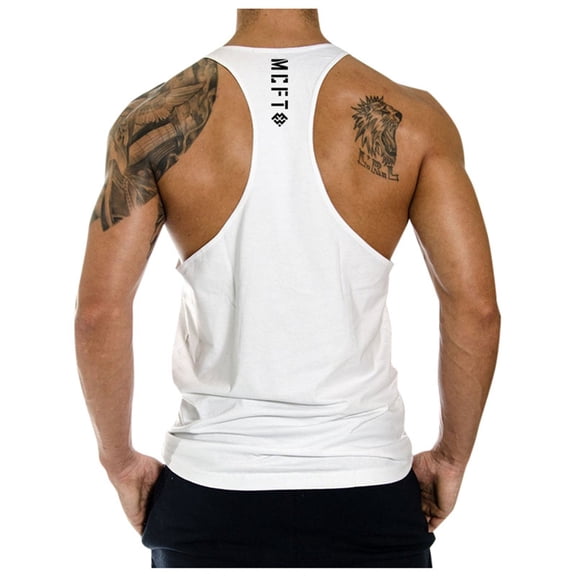 RATTOYY Men Tank Tops Workout Stringer Fitness Performance Muscle Gym Training Bodybuilding Trendy Leisure Comfy Dailywear
