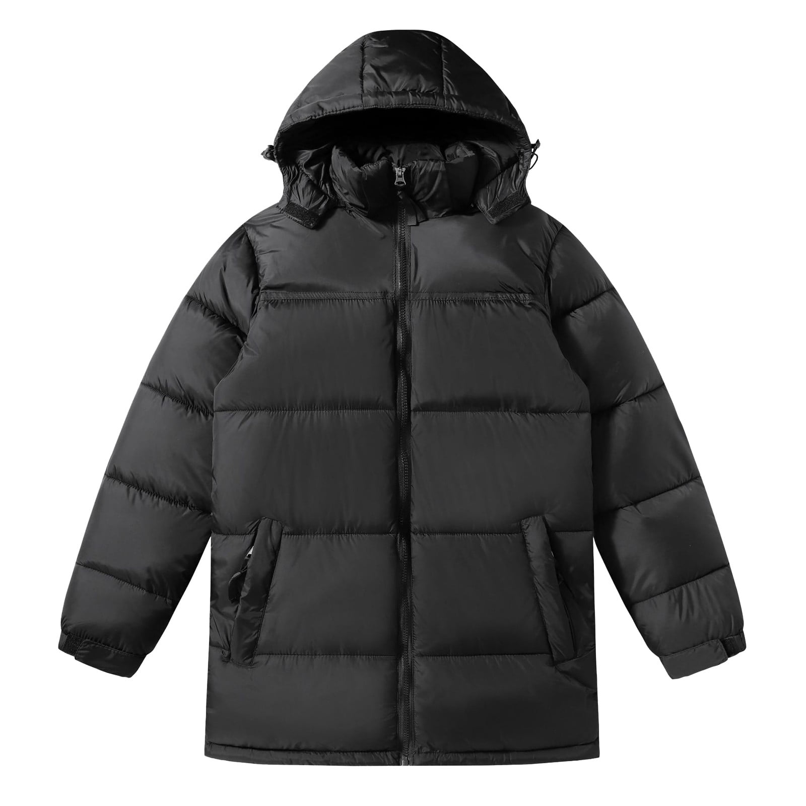 RATTOYY Men's Hooded Winter Warm Jacket Fall Color Combination Thick ...