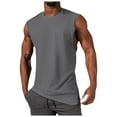 thumbnail image 1 of RATTOYY Mens  Tank Shirts Summer sleeveless Simple Solid Color With Shoulder Expansion Heart Comfy Versatile Chic Tank Shirts, 1 of 5