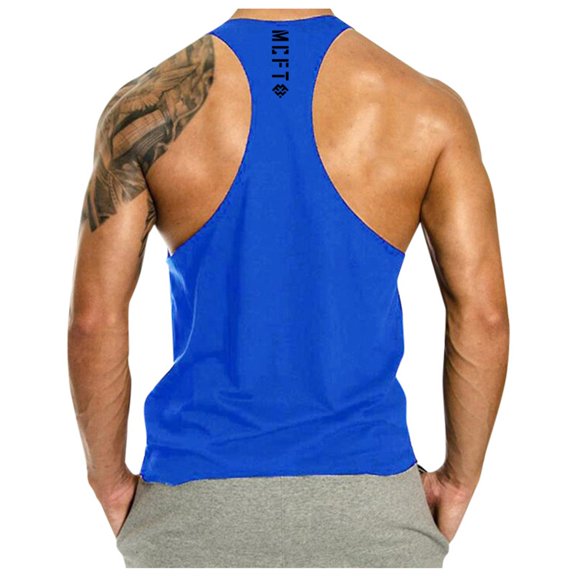 RATTOYY Mens Tank Top Beach Workout Stringer Fitness Performance Muscle Gym Training Bodybuilding Trendy Casual Comfort Sleeveless Tops