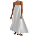 RATTOYY Sundresses For Women 2024 Maxi Contrast Trim Straps Sleeveless