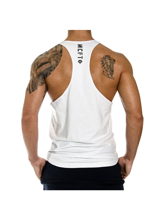 Tank Tops For Men Sleeveless Workout Stringer Fitness Performance Muscle Gym Training Bodybuilding Comfy Versatile Chic Tank Top