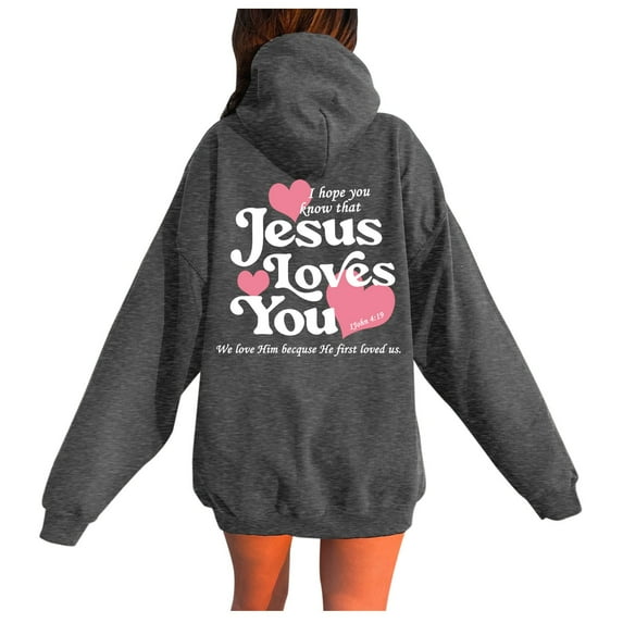 RATTOYY Women Basic Sweatshirts Long Sleeve Letter Graphic Print Tops For 2024 Fall Outfits Fashion Clothes