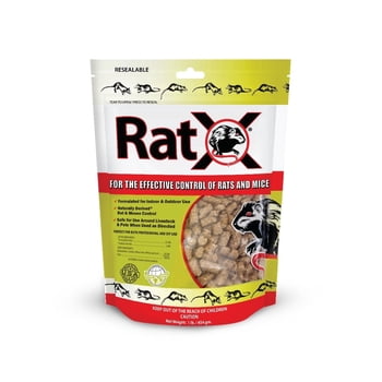 RatX Rat and Mouse Killer Pellets, 1 lb. Bag – Non-Toxic, Pet-Safe Rat Killer Poison for Indoor and Outdoor Use