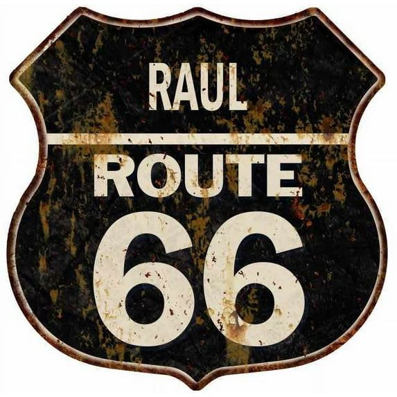 RAUL Route 66 Sign Shield Metal Gift Man Cave Gift 211110004106