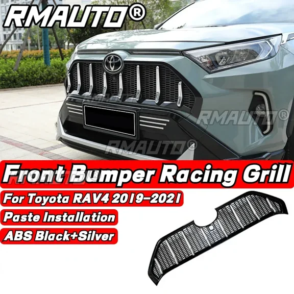 RAV4 Grill Front Bumper Grille Honeycomb Style Racing Grill Bumper Mesh Trim Car Body Kit For Toyota RAV4 2019-2021 Body Kit