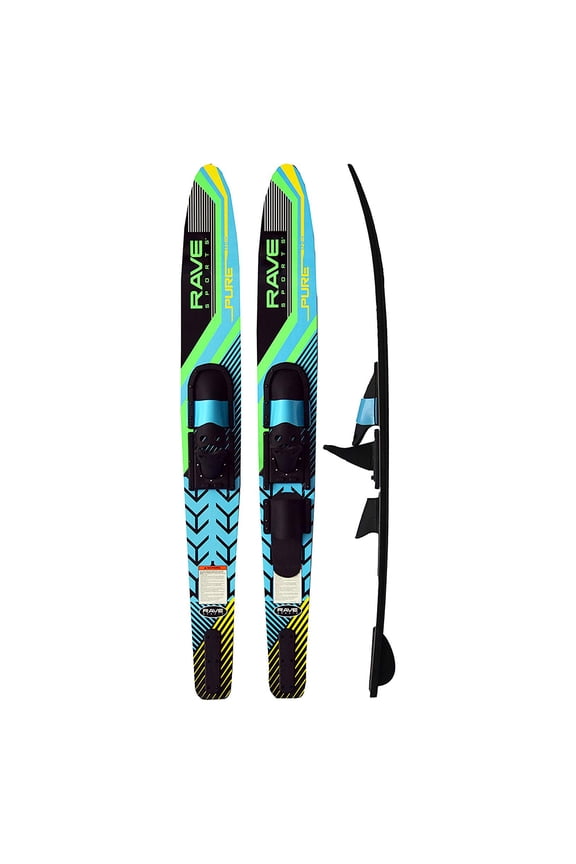 02399 Adult Perfect Fit 67 Inches long Pure Combo Water Skis, Blue