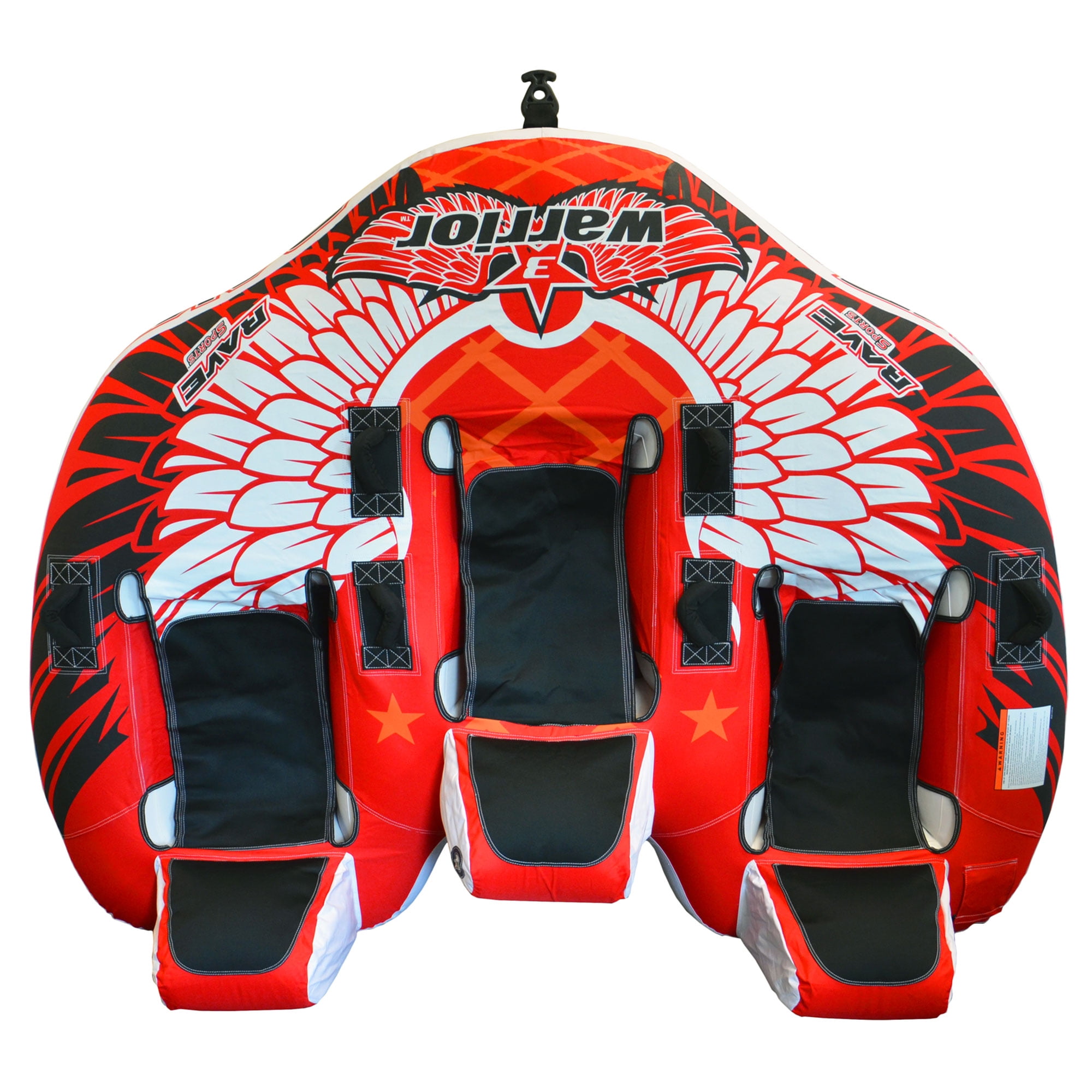 RAVE Sports Warrior 3 Inflatable Towable Tube, For 3 Riders, 510Lbs Max