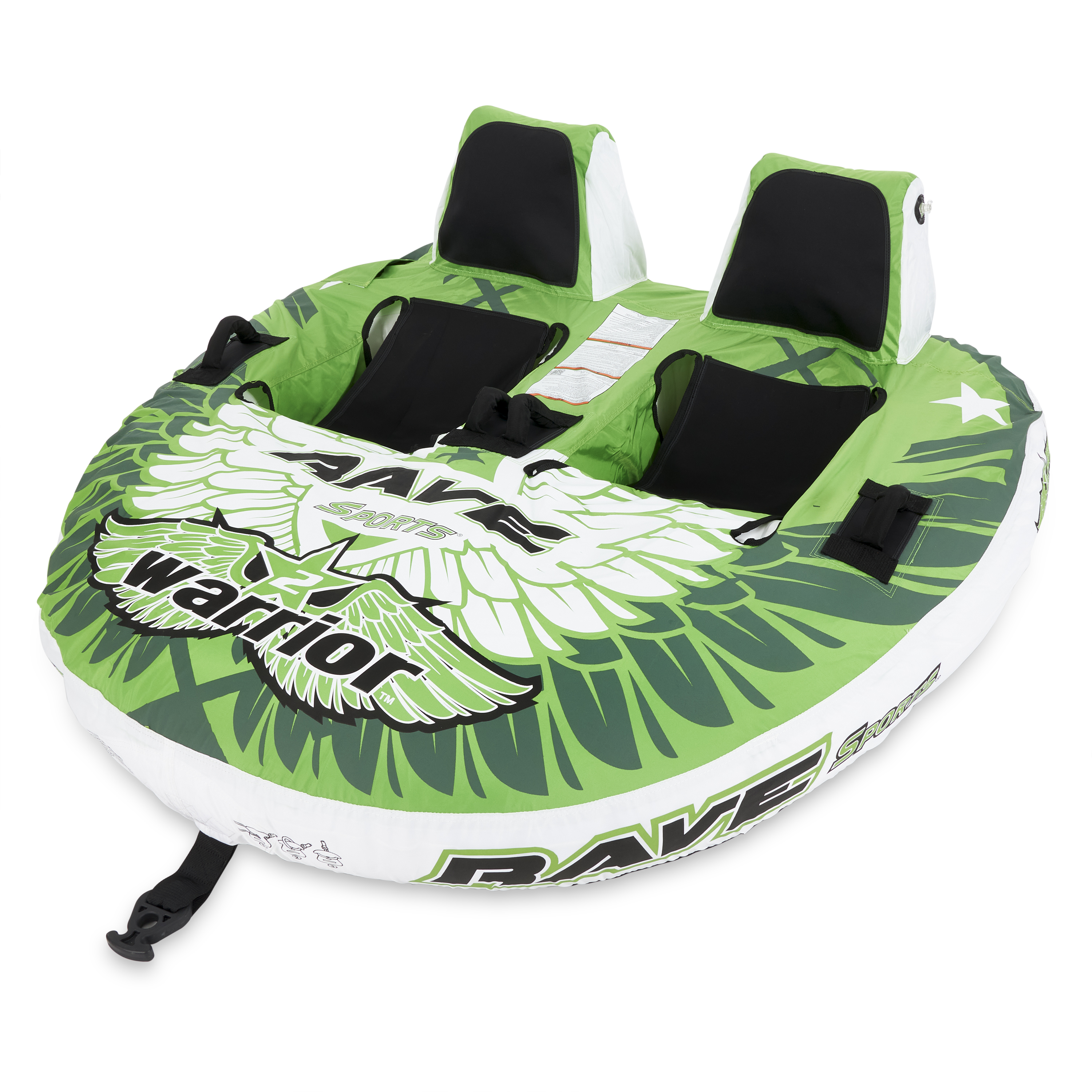 RAVE Sports Warrior II Double Seat Inflatable Towable Tube, Green - image 1 of 3