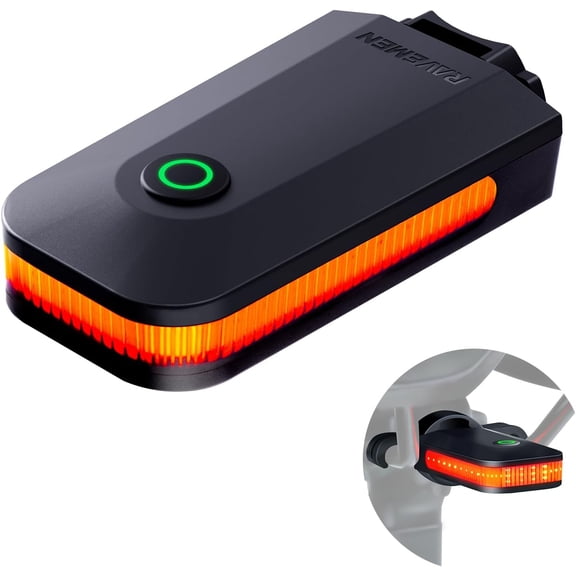 RAVEMEN CL01 Bike Tail Light, 300 Wide-Angle Rear Bicycle Light for Night Riding, Saddle Mount Taillight Safety Accessories with Auto On/Off, Brake Sensing, 5 Modes, 2 Mounting Ways