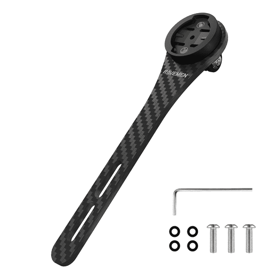 RAVEMEN AOM03 Road Bike Computer Mount for Garmin Cycling Computer for Integrated Bar, Carbon Fiber